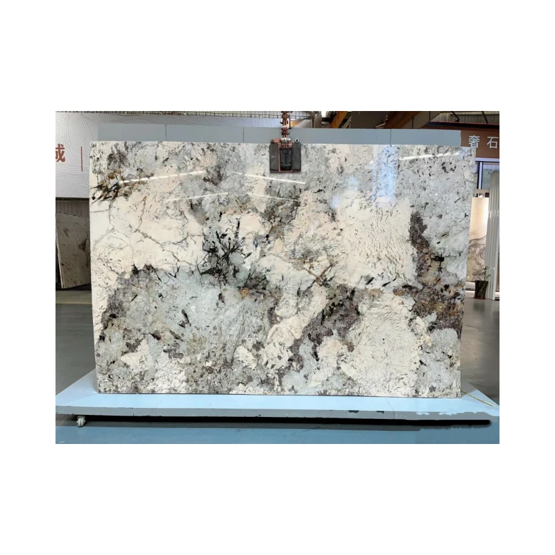 Ntuj Snow Mountain Blue Marble Slab